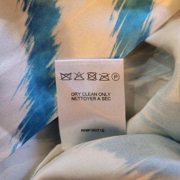 Retrofete Amika Dress in Blue Zebra Size Medium NWT Maxi Silk Low Back - Picture 13 of 13